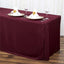 Fitted Polyester 72"x30" Rectangle Tablecloth Burgundy - Durable Table Cover