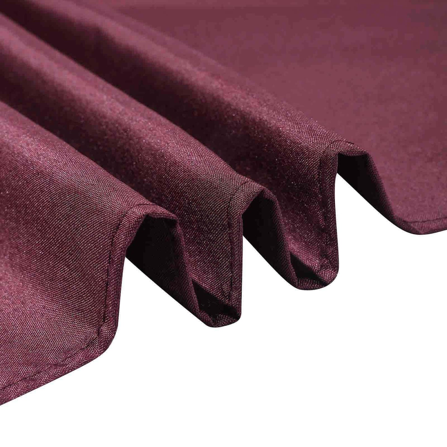 Polyester 90"x90" Table Overlay Square Tablecloth Burgundy - Wrinkle-Resistant & Durable Table Cover