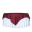 Taffeta 90"x90" Table Overlay Square Tablecloth Burgundy - Accordion Crinkle Table Cover