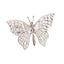 4 Pack Silver Metal Butterfly Napkin Rings, Decorative Laser Cut Cloth Napkin Holders