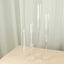 Set of 4 Acrylic Taper Candlestick Holders, Clear Tall Chimney Tube Candle Shades Hurricane Candle Stands 14", 18", 22", 26"