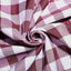 5 Pack Polyester Chair Sashes Burgundy/White Buffalo Plaid - Durable & Reusable Chair Bows 6"x108"