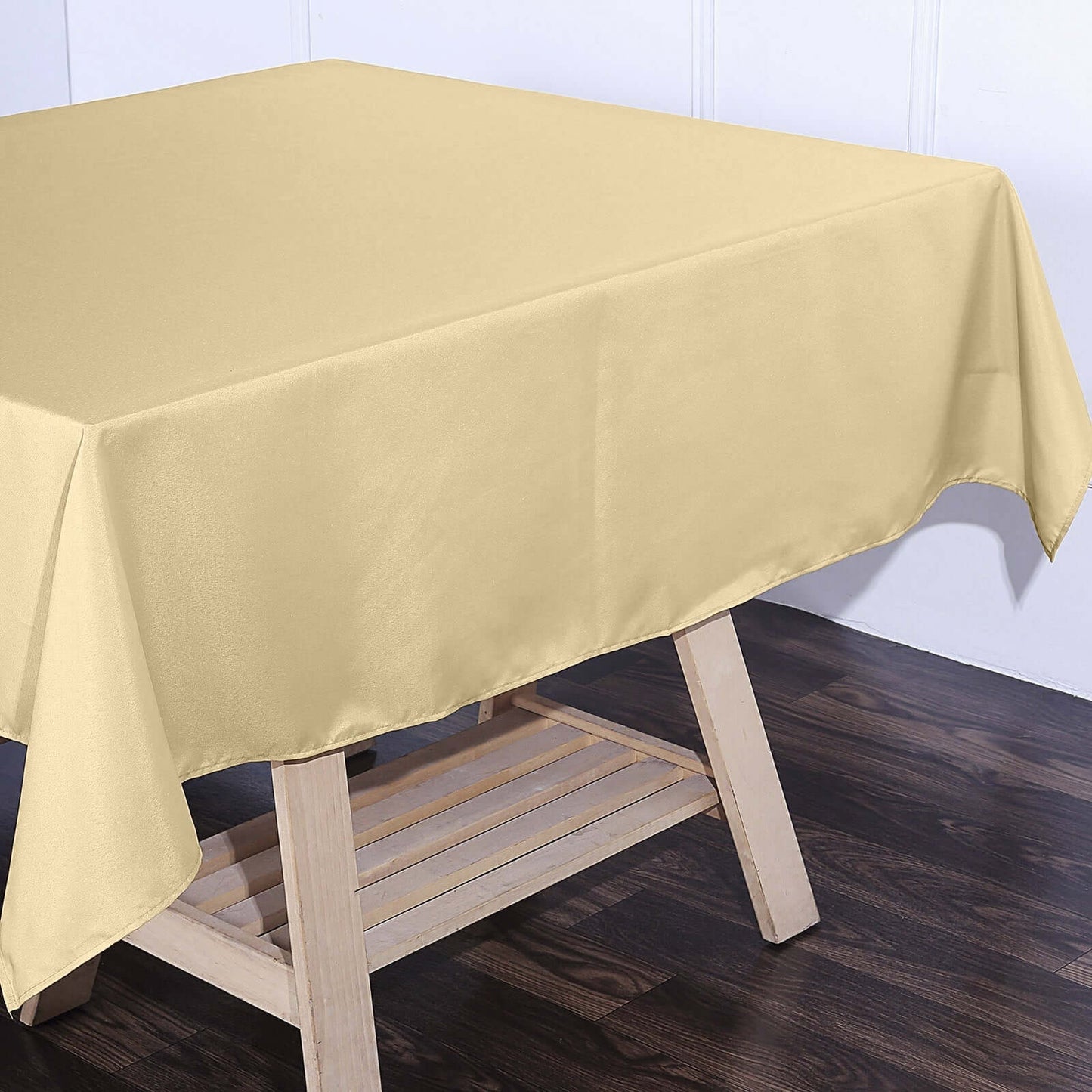 Polyester Square 70"x70" Tablecloth Champagne - Wrinkle-Resistant & Durable Table Cover