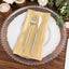 5 Pack Satin 20"x20" Napkins Champagne Glossy Stripes - Durable & Wrinkle-Free Cloth Napkins
