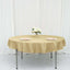 Polyester 70" Round Tablecloth Champagne - Durable & Wrinkle-Resistant Table Cover