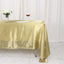 Satin Rectangular 60"x126" Tablecloth Champagne - Smooth and Lustrous Table Cover