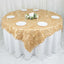 Taffeta 72"x72" Table Overlay Square Tablecloth Champagne - 3D Leaf Petal Table Cover