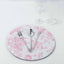 6-Pack Acrylic Round Charger Plates 13" in White with Pink Floral French Toile Pattern, Decorative Dinner Party Charger Tableware