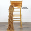 Chiffon Chair Sash with Curly Design Gold - Stylish Event Decor for Weddings & Gatherings