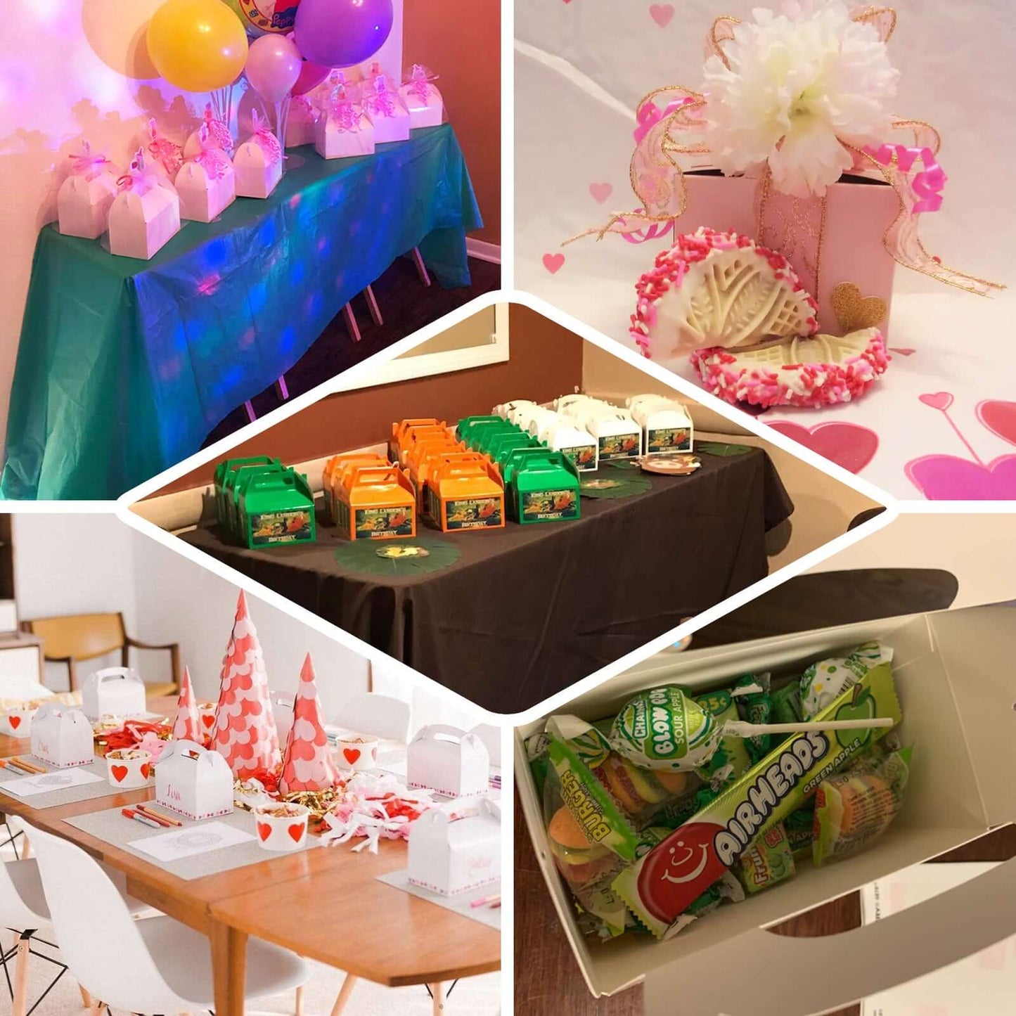 100 Pack 4"x3"x3" Chocolate Brown Tote Party Favor Candy Gift Boxes