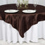 Satin 72"x72" Table Overlay Square Tablecloth Chocolate - Smooth Finish Table Cover