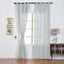2 Pack Handmade Silver Faux Linen Curtains 52"x96", Curtain Panels With Chrome Grommets