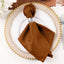 5 Pack Polyester 20"x20" Napkins Cinnamon Brown - Wrinkle Resistant & Easy Care Cloth Napkins