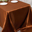 Satin Rectangular 90"x132" Tablecloth Cinnamon Brown - Seamless Table Cover