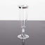 12-Pack Plastic Champagne Flutes Clear with Silver Rim - Stylish Disposable Cocktail Glasses for Parties 5oz 6"