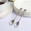 2 Pack 4" Silver Metal Couple Coffee Spoon Set Party Favors, Pre-Packed Wedding Souvenir Gift
