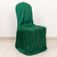 Crinkle Crushed Taffeta Chair Cover for Banquet Chairs Hunter Emerald Green - Reusable Slipcover