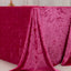 Premium Crushed Velvet 90"x132" Rectangle Tablecloth Fuchsia - Reusable Soft & Seamless Table Cover