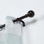 42"-126" Adjustable Curtain Rod Set, Bronze, Round Finials