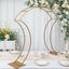 Metal Wedding Centerpiece Curvy Design Gold - Floral Arch Frame Table Stand 38"