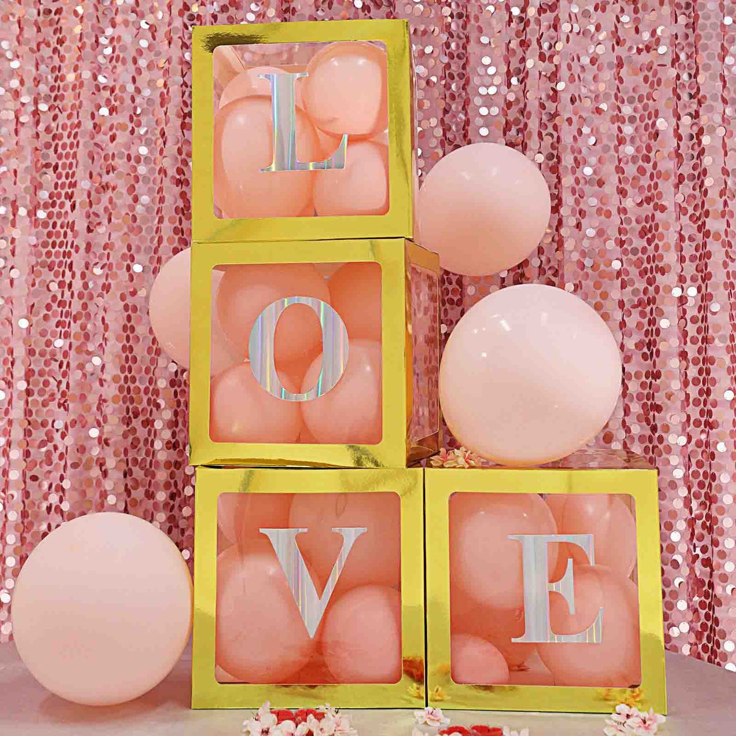 4 Pack 5" Iridescent Alphabet Stickers Banner, Customizable Stick on Letters - A