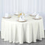 Premium Polyester 108" Round Tablecloth Ivory - Wrinkle-Resistant 220GSM Table Cover