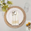 6-Pack Disposable Table Placemats in Natural with Woven Rattan Print - 700GSM Cardboard Placemats for Rustic Themes & Outdoor Events 13"