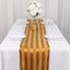 Satin 12"x108" Table Runner Gold - Stripe Table Decor