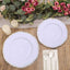 10-Pack Plastic Dinner Plates in White with Gold Scalloped Rim - Disposable Party Plates 9"