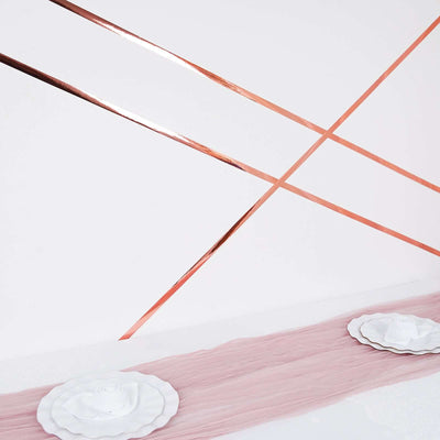 100 Yds 3/4" Rose Gold Metallic Film Tape Adhesive, DIY Floral Wrap Craft Decor Tape - Polyester with Acrylic