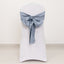 5 Pack Lamour Satin 6"x106" Chair Sashes Dusty Blue - Stylish Reusable Decorative Bows