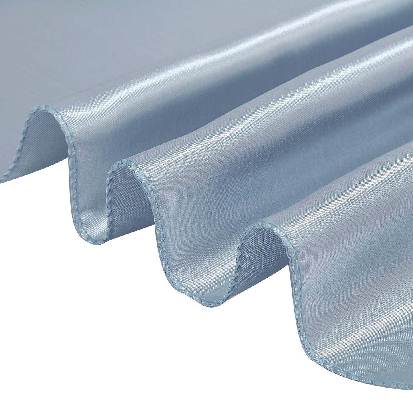 5 Pack Satin 20"x20" Napkins Dusty Blue - Luxurious Shine & Smooth Dinner Napkins