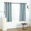 2 Pack Handmade Dusty Blue Faux Linen Curtains 52"x64", Curtain Panels With Chrome Grommets