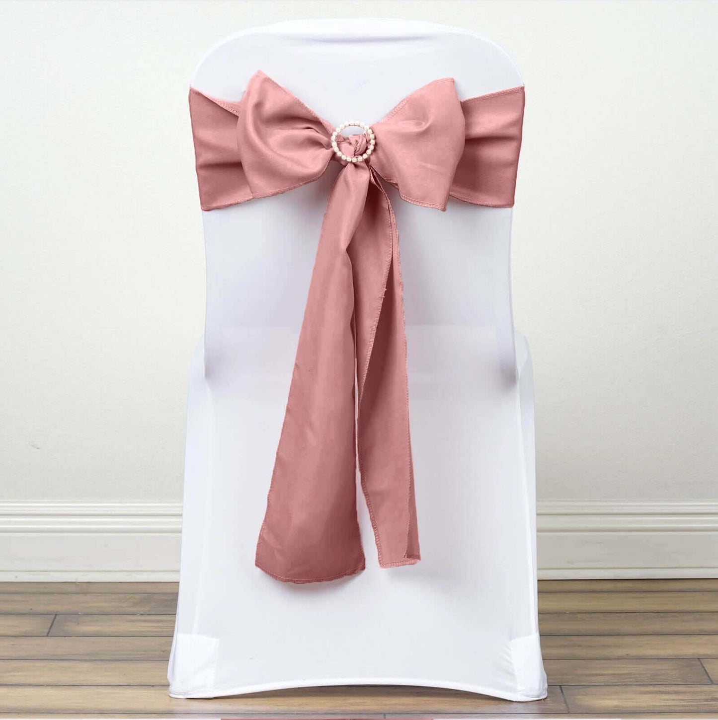 5 Pack Polyester Chair Sashes Dusty Rose 6"x108"