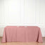 Polyester 90"x156" Rectangle Tablecloth Dusty Rose - Seamless Wrinkle-Resistant Table Cover