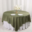 Taffeta 90"x90" Table Overlay Square Tablecloth Dusty Sage Green - Accordion Crinkle Table Cover