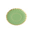 50-Pack Paper 3.5" Round Party Plates in Dusty Sage Green with Gold Scalloped Rim for Tapas, Appetizers & Finger Foods