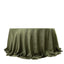 Taffeta 132" Round Tablecloth Dusty Sage Green - Seamless Accordion Crinkle Table Cover