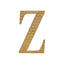 Decorative Rhinestone Alphabet "Z" Letter Stickers, Glitter Adhesive Craft Letters Gold DIY Sparkle Embellishments 6"