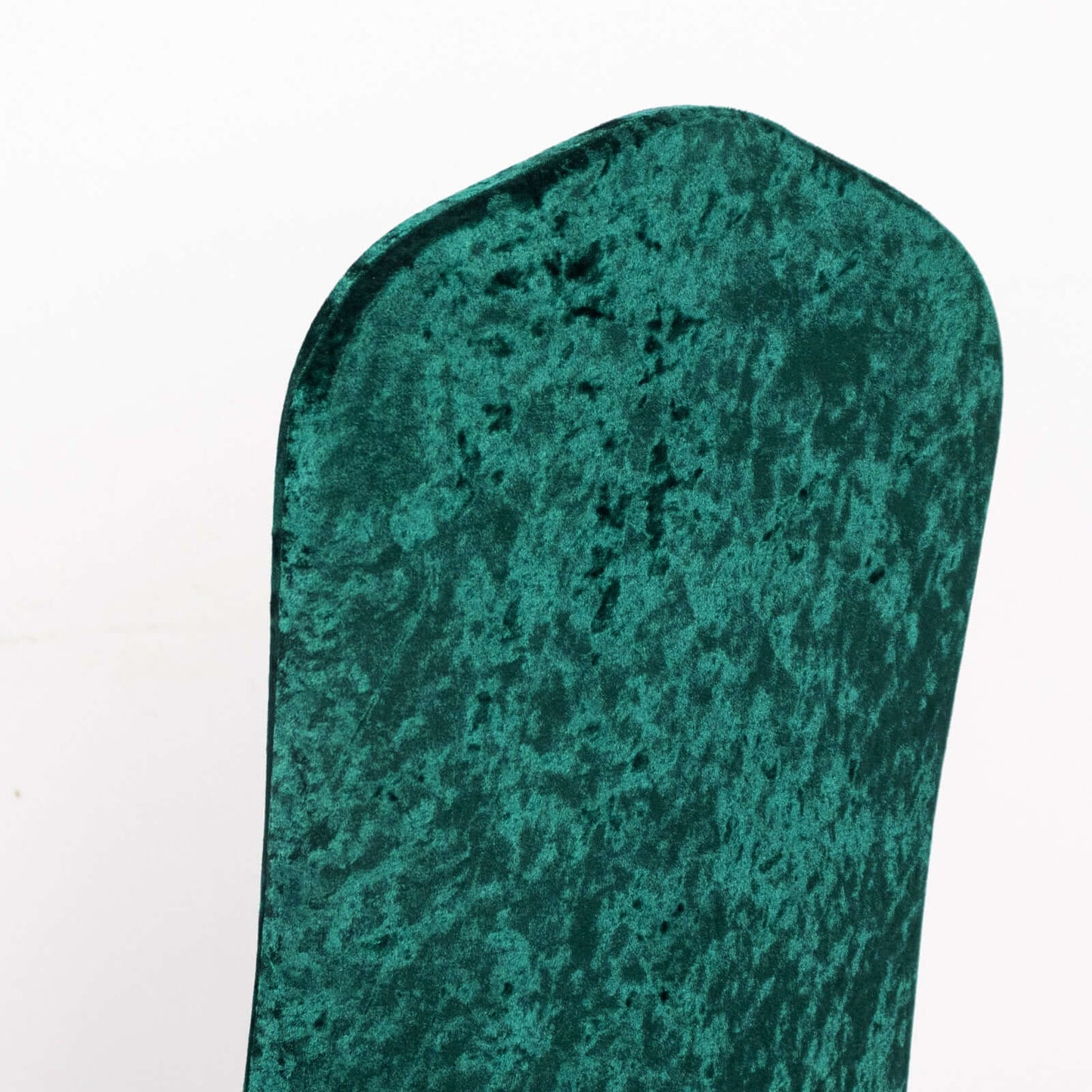 Crushed Velvet Spandex Banquet Chair Cover Fitted Slipcover Hunter Emerald Green - Stretch 190GSM Slipcover with Foot Pockets