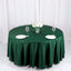 Polyester 120" Round Tablecloth Hunter Emerald Green - Seamless Wrinkle-Resistant Table Cover