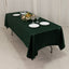 Lamour Satin 60"x102" Rectangle Tablecloth Hunter Emerald Green - Durable & Silky Soft Feel Table