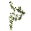 6ft Lighted Eucalyptus Garland with Ivory Roses & Battery-Operated Fairy Lights â€“ Faux Greenery Vine