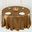 Satin 132" Round Tablecloth Gold - Stylish Seamless Table Cover for Weddings & Events