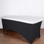 Spandex Rectangle 96"x30" Tablecloth Top Cover White - Stretchy, Wrinkle Free & Fitted Table Topper