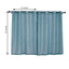 2 Pack Handmade Light Blue Faux Linen Curtains 52"x64", Curtain Panels With Chrome Grommets