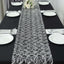 Polyester 12"x108" Table Runner Metallic Silver Disposable Non-Woven Fiber Roll - Stylish & Chic Table Decor