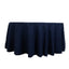 Fire Retardant Premium Polyester 120" Round Tablecloth Navy Blue - High-Performance Seamless Table Cover