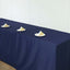 Fitted Polyester 96"x30" Rectangle Tablecloth Navy Blue - Durable and Easy to Maintain Table Cover