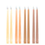 8-Pack LED Flickering Lighting Mixed Natural - Flameless Battery Operated Taper Candles 11"